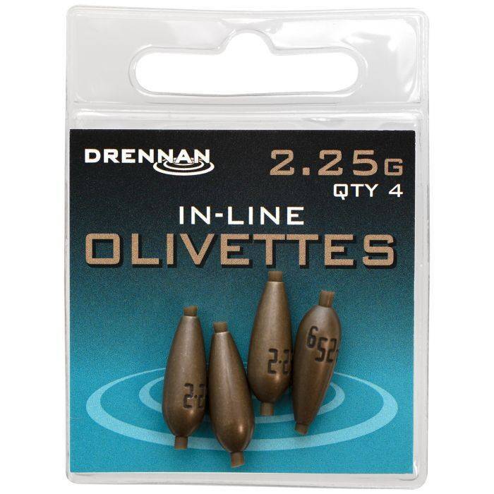 Preston Innovations In-Line Olivettes Carp Fishing Terminal Tackle 0.4-5.0g 